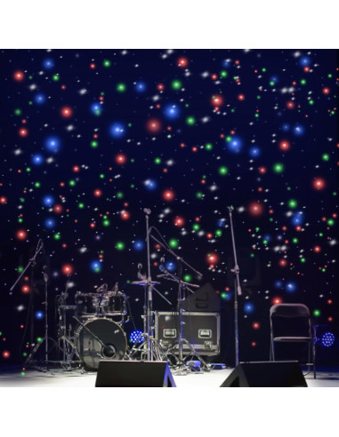 Fondo de Escenario LED LuuChain 3.96x3.96m Cortina Estrellada