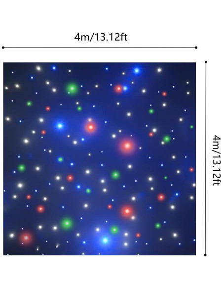 Fondo de Escenario LED LuuChain 3.96x3.96m Cortina Estrellada
