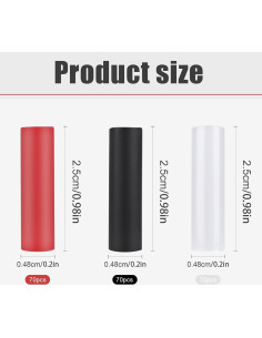 210 Puntas de Cuerdas de Zapatos Mikovivi - 3 Colores, 0.48x2.5cm 2