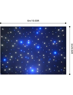 Fondo LED Estrellado 6m x 3m Blisiour con Control Remoto 2