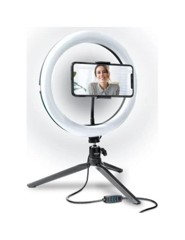 Luz de Anillo LED Bower 25.4 cm Regulable 3 Modos USB