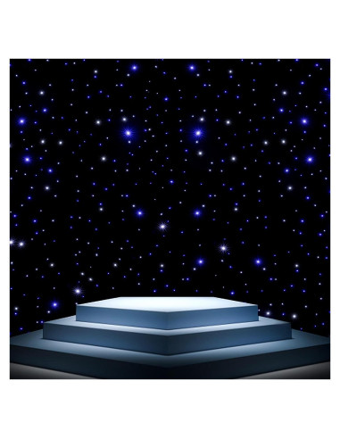 Telón LED 3m x 6m WUPYI Cielo Estrellado Azul y Blanco DMX