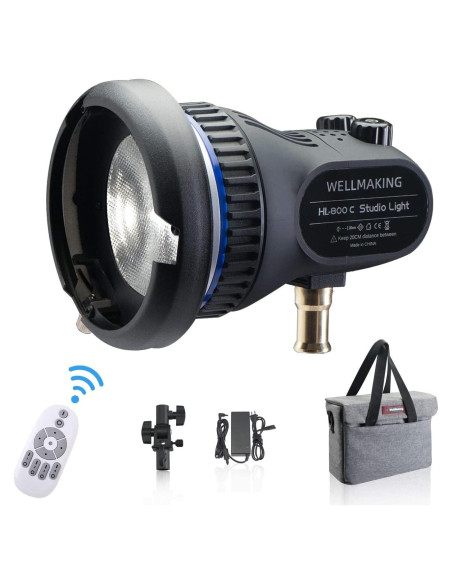 Luz LED Portátil WELLMAKING 80W Regulable 5600K CRI 98