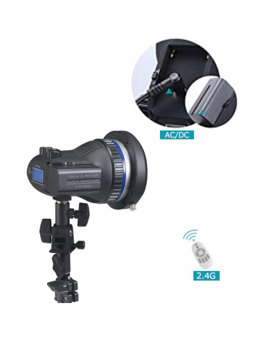 Luz LED Portátil WELLMAKING 80W Regulable 5600K CRI 98