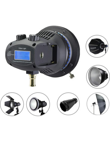 Luz LED Portátil WELLMAKING 80W Regulable 5600K CRI 98