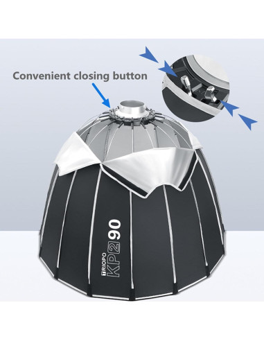 Softbox Parabólico 70cm Triopo Montaje Bowens con Rejilla