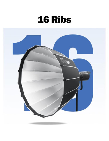 Softbox Parabólico 70cm Triopo Montaje Bowens con Rejilla