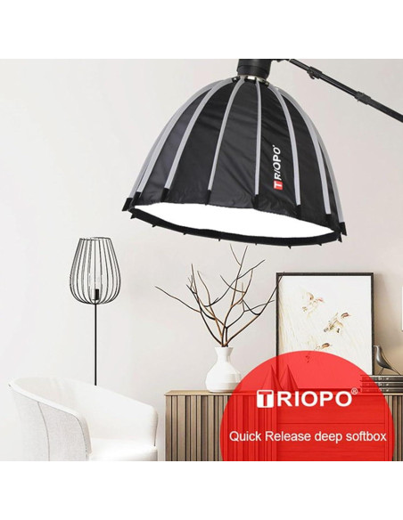 Softbox Parabólico 70cm Triopo Montaje Bowens con Rejilla