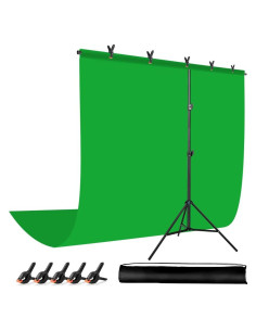 Fondo de Pantalla Verde JEBUTU 1.92 x 3.05 m con Soporte