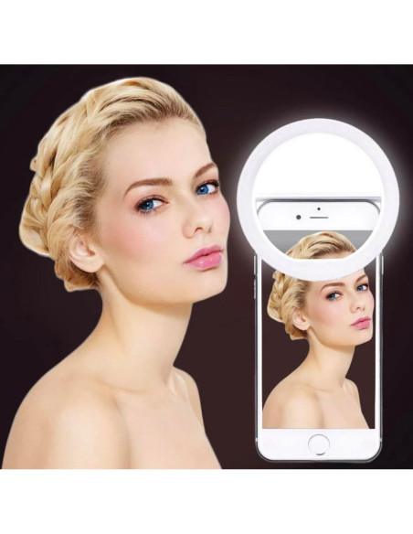 Anillo de Luz LED Clip On para Selfies Technology Co 3 Modos