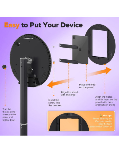 Cabina de Fotos Portátil Aorsipt S2 con Anillo de Luz 55.9cm