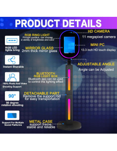 Cabina de Fotos Espejo ZLPOWER con Pantalla Táctil 38.1 cm 2