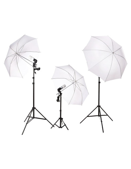 Kit de Iluminación Continua ePhoto 3 Bombillas 5500K para Fotografía