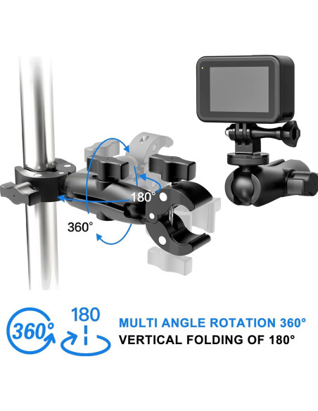 Super Clamp Doble Abrazadera SRUIM para Cámara 0.37 kg