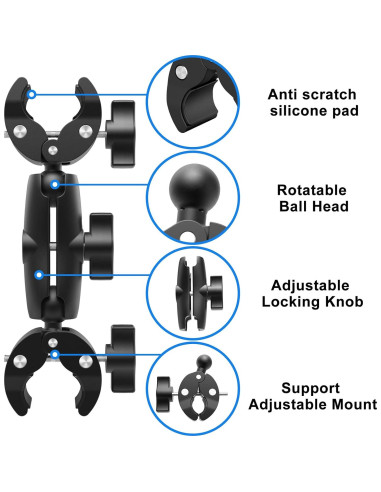 Super Clamp Doble Abrazadera SRUIM para Cámara 0.37 kg