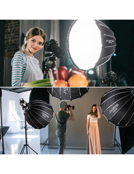 Softbox Parabólico JYJZPB 90cm con Difusores y Rejilla