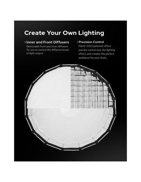 Godox Softbox S65T 65cm Paraguas Rápido con Rejilla - Portátil