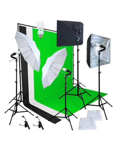 Kit de Iluminación Estudio Linco Pheno 3 en 1 con Soporte 9x10m