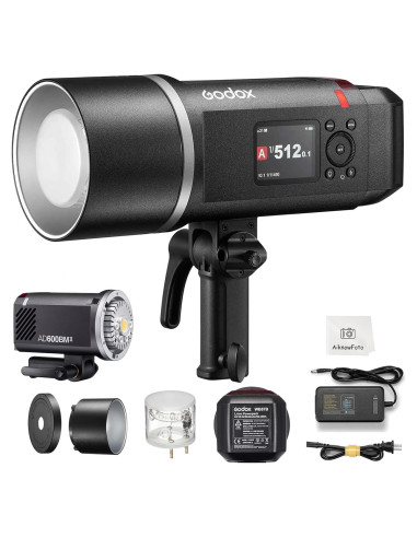 Flash Estroboscópico Godox AD600BMII 600Ws con Batería 8940mAh