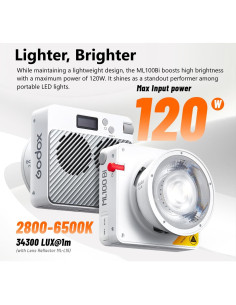 Godox ML100Bi Luz LED Video Bi-Color 120W 2800K-6500K 2