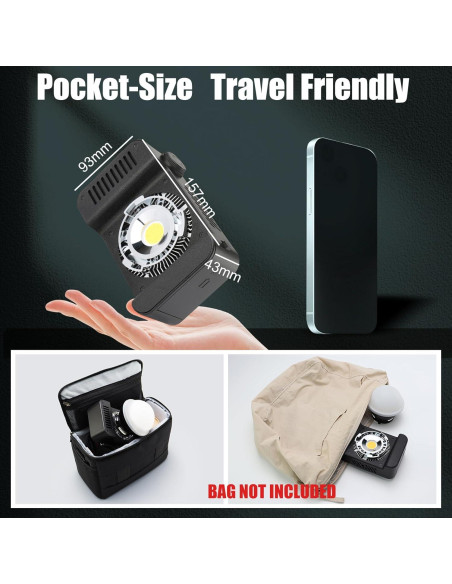 Luz de Video LED 100W Bizslink COB Portátil 2700K-7500K CRI 95+