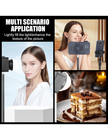 Luz de Video LED 100W Bizslink COB Portátil 2700K-7500K CRI 95+