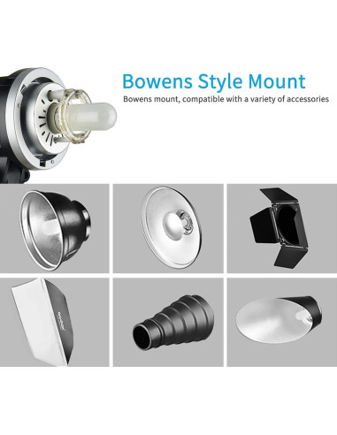 Godox MS300 Flash Estudio 300W con Lámpara 150W y Control Remoto