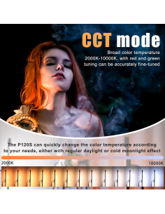 Luz de Fotografía RGB LUXCEO P120S 2800 Lúmenes Control APP 2