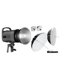 Flash Estroboscópico NEEWER S101-400W 400Ws 5600K con Paraguas 180cm