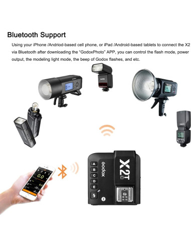 Disparador Inalámbrico TTL Godox X2T-C para Canon - HSS 1/8000s