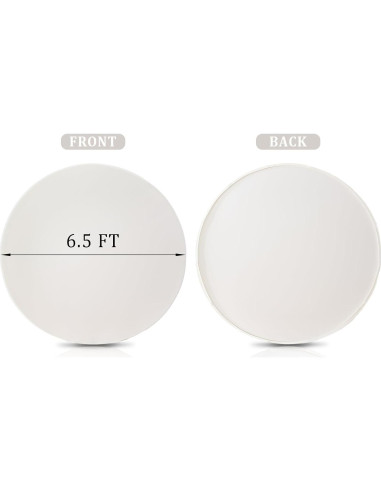 Cubierta de fondo redonda Outpain 6.5FT color marfil para decoraciones