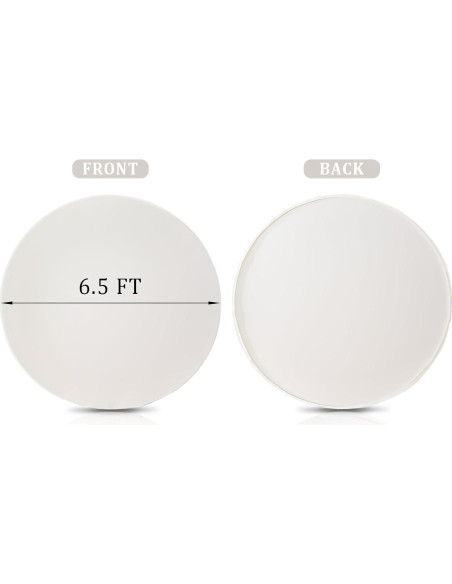 Cubierta de fondo redonda Outpain 6.5FT color marfil para decoraciones