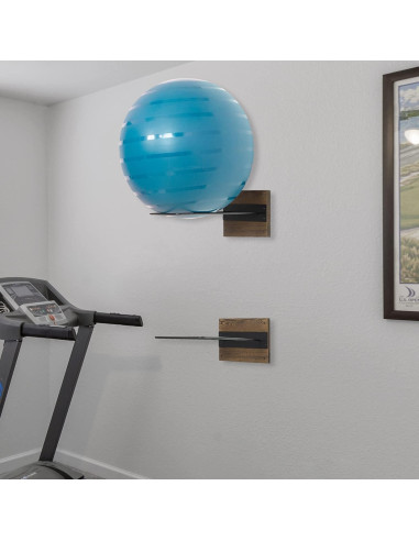Juego de 2 Soportes de Pared MyGift para Pelotas de Ejercicio