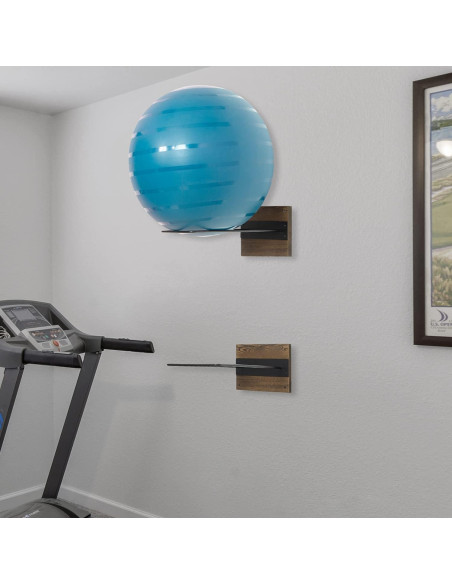 Juego de 2 Soportes de Pared MyGift para Pelotas de Ejercicio