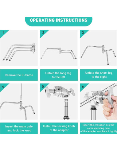 Soporte C con Brazo Boom YouTin - Acero Inoxidable 330cm