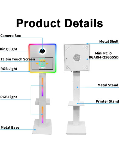 Cabina de Fotos Espejo SHEN ZHEN RM con Cámara e Impresora