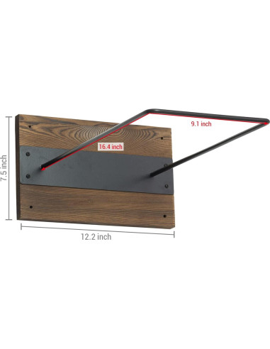 Juego de 2 Soportes de Pared MyGift para Pelotas de Ejercicio