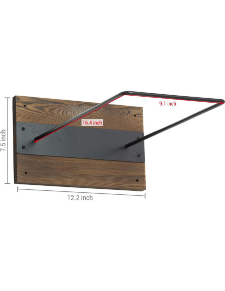 Juego de 2 Soportes de Pared MyGift para Pelotas de Ejercicio