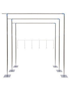 Soporte de Fondo Telescópico Ajustable Kunghei 15m Plata