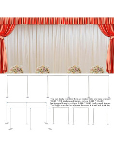 Soporte de Fondo Telescópico Ajustable Kunghei 15m Plata 2