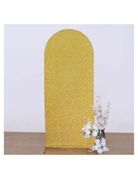 Cubierta de Arco de Boda Spandex Brillante Dorado 1.83m