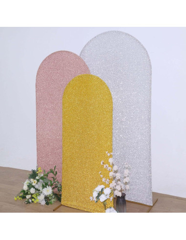 Cubierta de Arco de Boda Spandex Brillante Dorado 1.83m