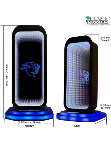 Soporte para Auriculares MrBeast con RGB y Espejo Infinito