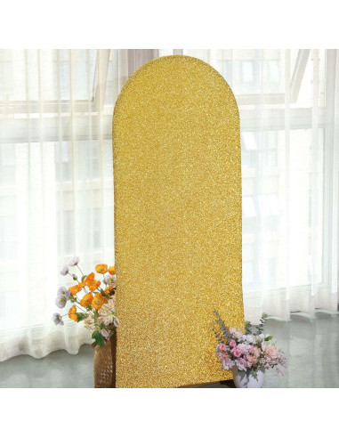 Cubierta de Arco de Boda Spandex Brillante Dorado 1.83m