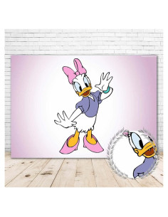 Fondo Vinilo Daisy Duck 2.13x1.52m Púrpura para Baby Shower