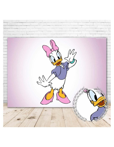 Fondo Vinilo Daisy Duck 2.13x1.52m Púrpura para Baby Shower