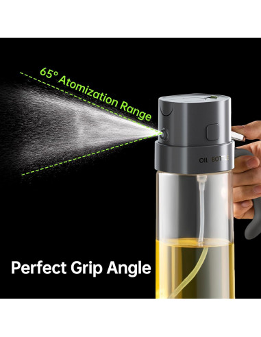 Dispensador de Aceite de Oliva THETCHRY 550ml Vidrio Negro