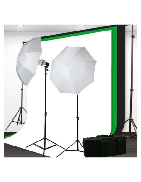 Kit de Iluminación Fancierstudio FKZ04 con 3 Fondos 10x6m