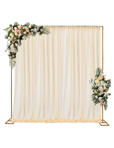 Soporte de Arco de Boda Cuadrado Aoliu 3x3M Hierro Dorado