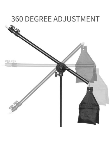 Soporte de Luz Profesional Sellvia con Brazo Telescópico y Bolsa de Arena